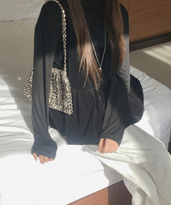 【起毛】ワイドスリットコットンパンツ IVORY