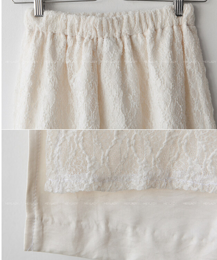 レースレイヤードロングスカート