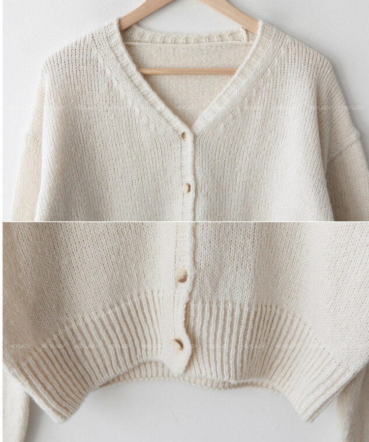 Vネックニットカーディガン(5color)