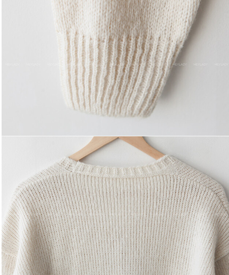 Vネックニットカーディガン(5color)