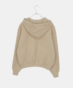 ポケットニットフードジップアップ