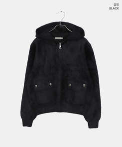 ポケットニットフードジップアップ