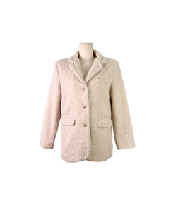 肩パッドポケットアンゴラジャケット