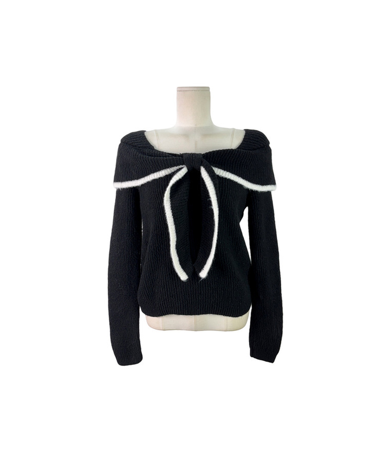 ハートセーラーネックオフニット