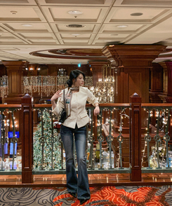 シングルボタン肩パッドジャケット IVORY