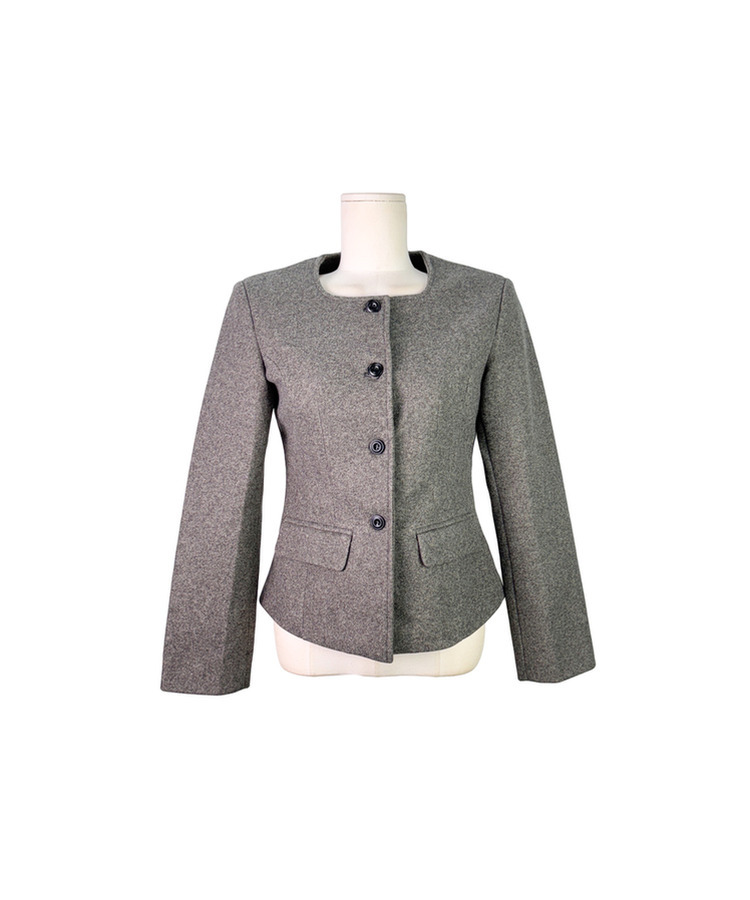 シングルボタン肩パッドジャケット