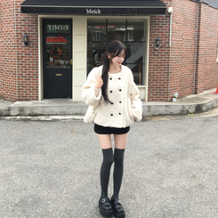 リブレイヤードロングニーソックス GREY