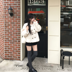 リブレイヤードロングニーソックス GREY