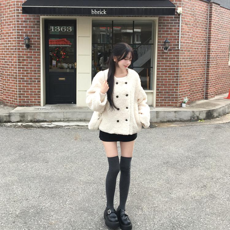 リブレイヤードロングニーソックス GREY