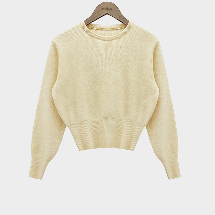 カシミールスタンダードクロップウールリブニット(6color)