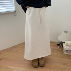 マキシロングバンディングスカート IVORY