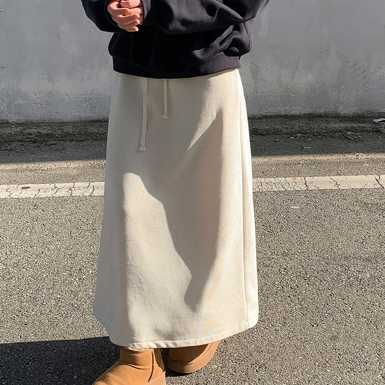 マキシロングバンディングスカート IVORY