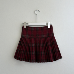 ハイウエストチェックプリーツミニスカート