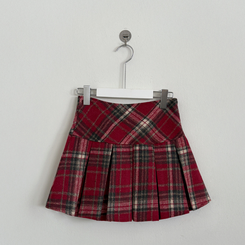 チェックプリーツAラインミニスカート