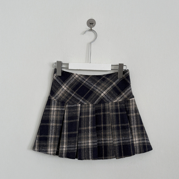 チェックプリーツAラインミニスカート