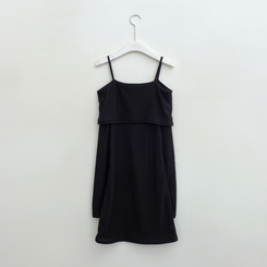 オフショルダーリブミニワンピース