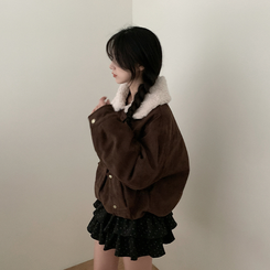 バルーンフィットスエードジャケット BROWN