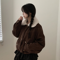 バルーンフィットスエードジャケット BROWN