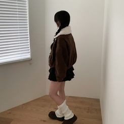 バルーンフィットスエードジャケット BROWN