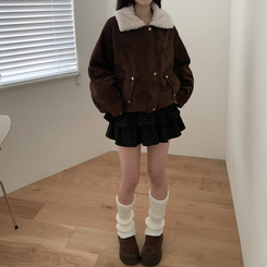 バルーンフィットスエードジャケット BROWN