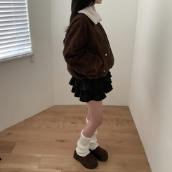 バルーンフィットスエードジャケット BROWN