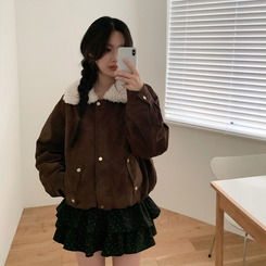 バルーンフィットスエードジャケット BROWN