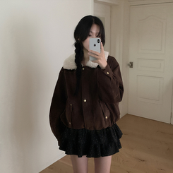 バルーンフィットスエードジャケット BROWN