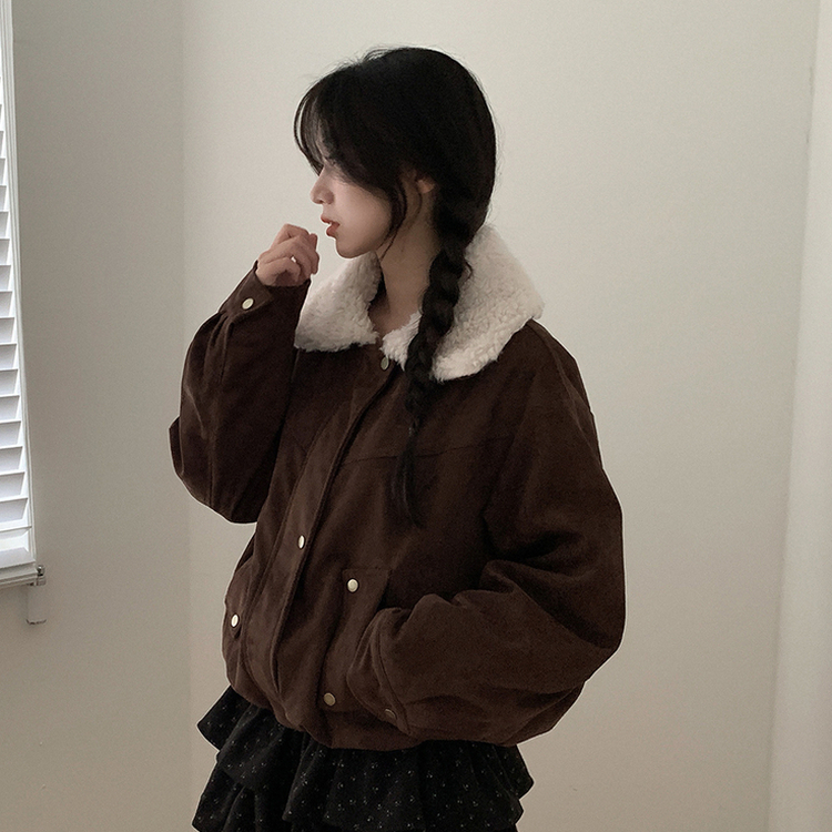 バルーンフィットスエードジャケット BROWN