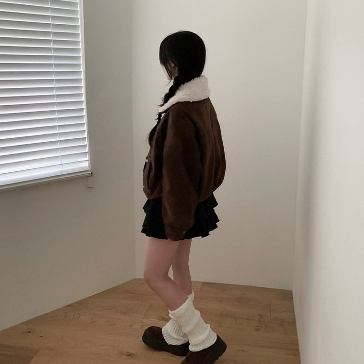 バルーンフィットスエードジャケット BROWN