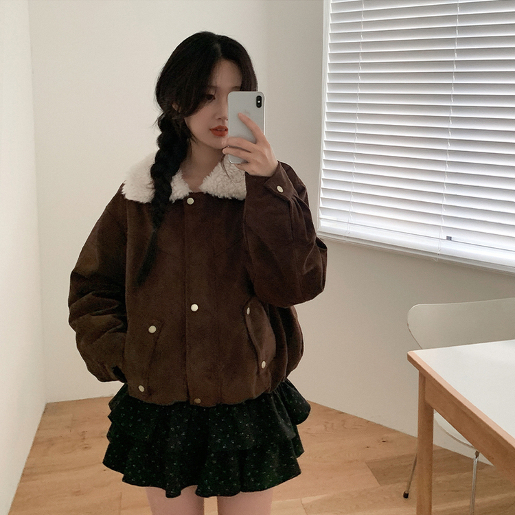 バルーンフィットスエードジャケット BROWN