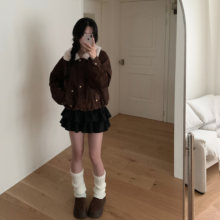 バルーンフィットスエードジャケット BROWN