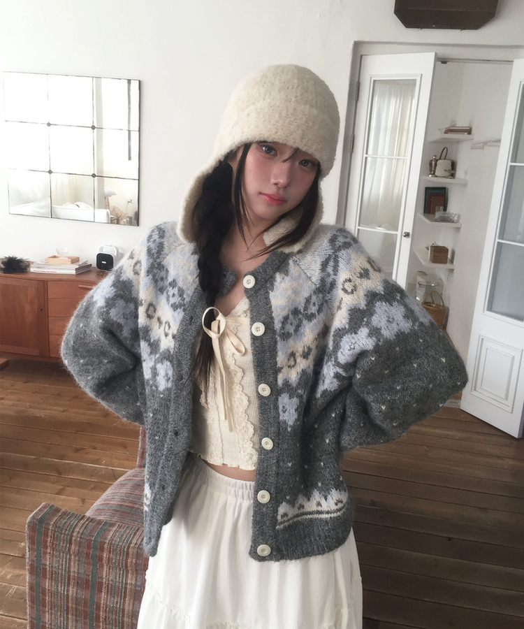 데일리 스노잉 노르딕 가디건