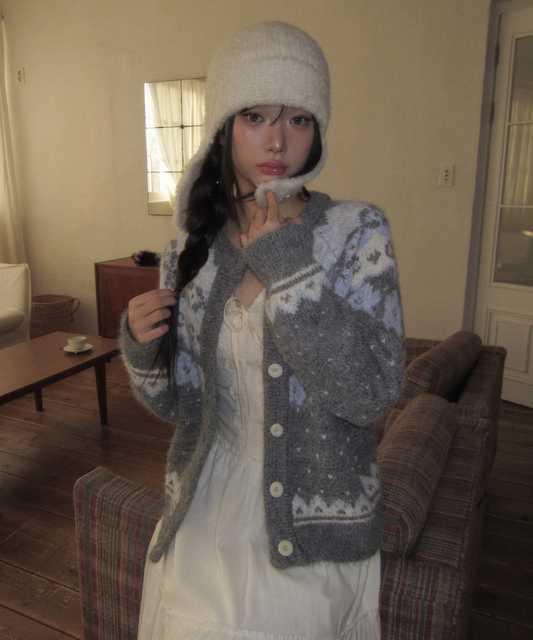 데일리 스노잉 노르딕 가디건