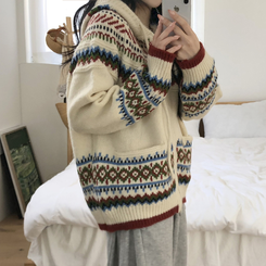 ルディックアバンニットフードジップアップ IVORY