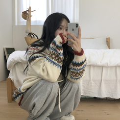 ルディックアバンニットフードジップアップ IVORY