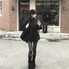 厚手スリムシースルーストッキング BLACK