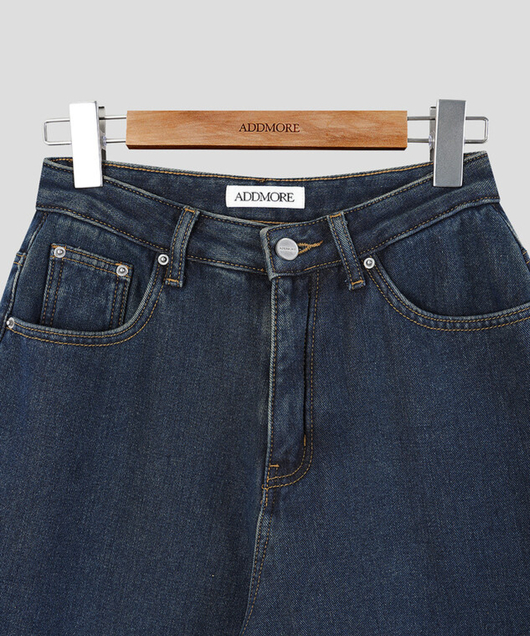 【起毛】ループワイドデニムパンツ