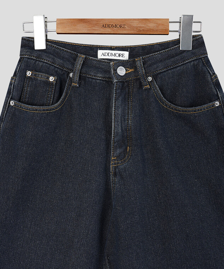 【起毛】ループワイドデニムパンツ