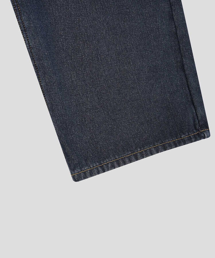 【起毛】ループワイドデニムパンツ