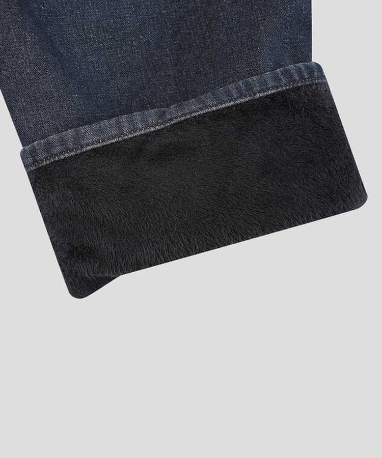 【起毛】ループワイドデニムパンツ