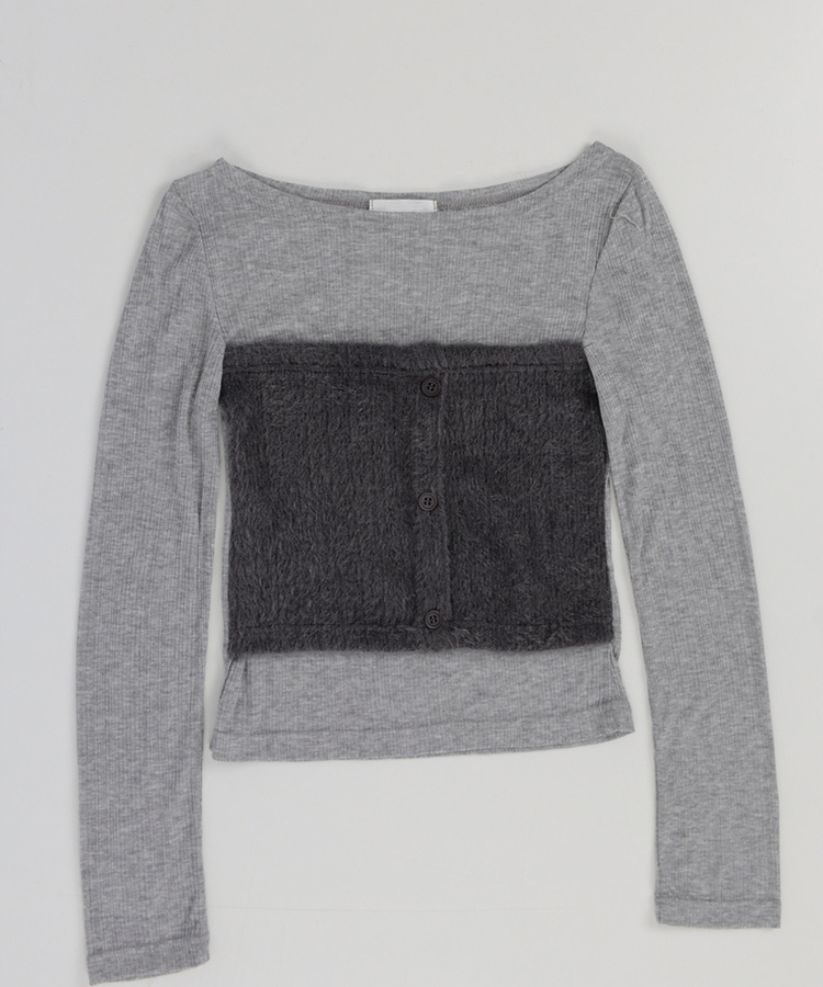 【マフラー付き】シチュー長袖Tシャツ