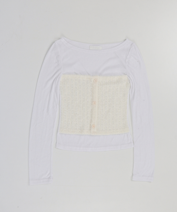 【マフラー付き】シチュー長袖Tシャツ