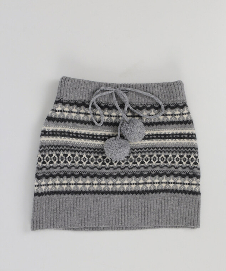 ビンテージノルディックポムポムスカート