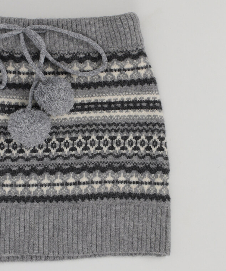 ビンテージノルディックポムポムスカート