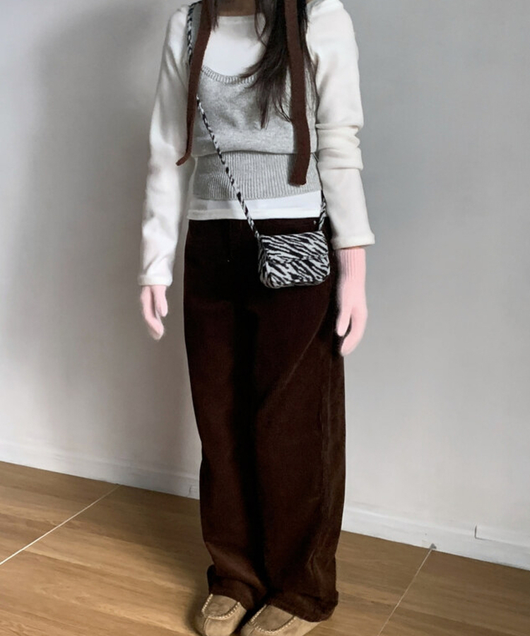 ニットレイヤードビスチェ GREY