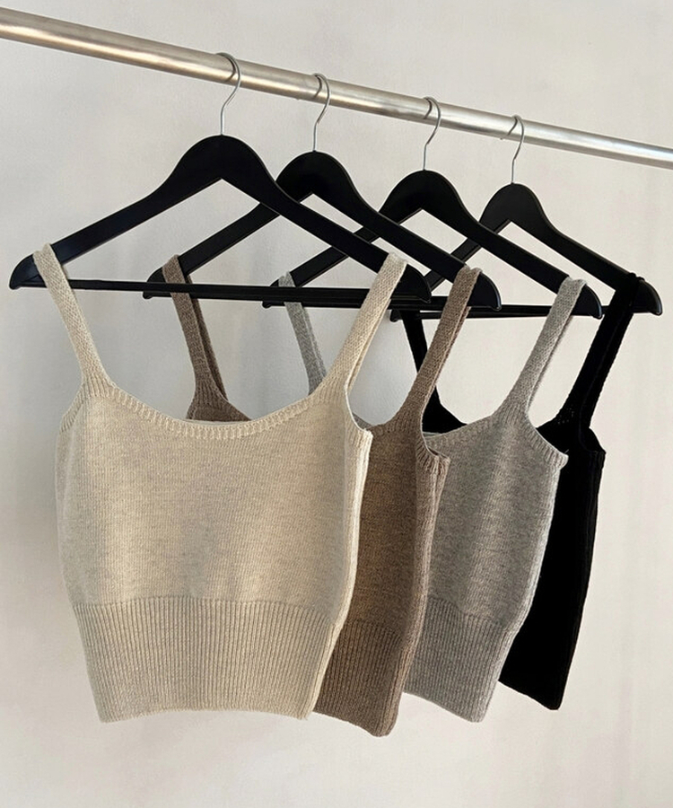 ニットレイヤードビスチェ