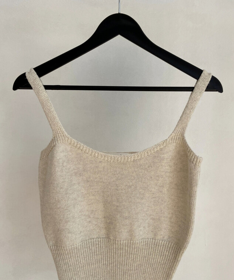 ニットレイヤードビスチェ