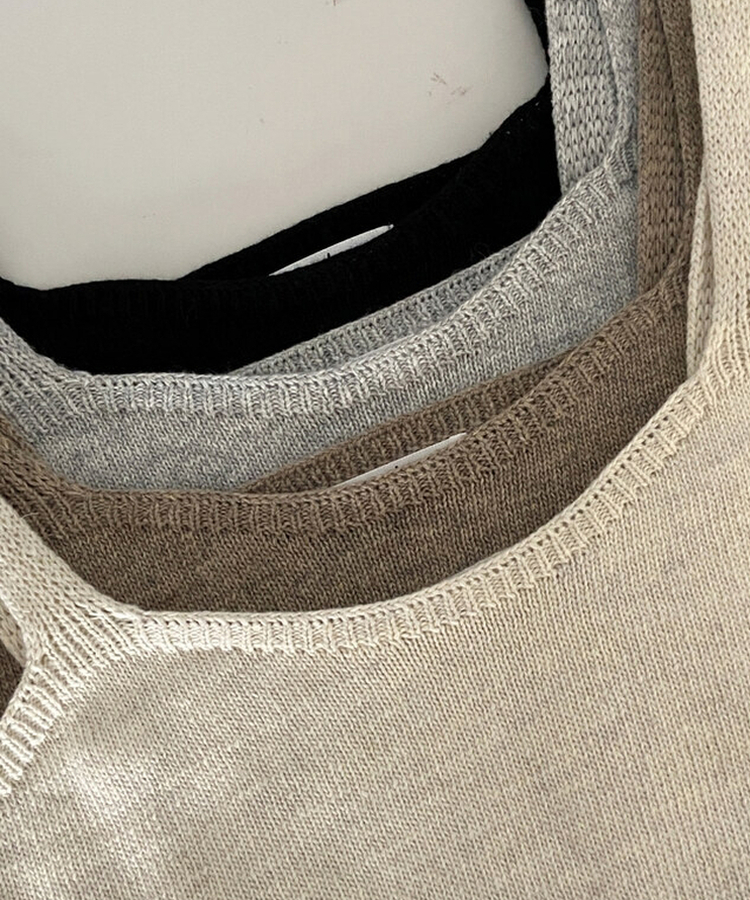 ニットレイヤードビスチェ