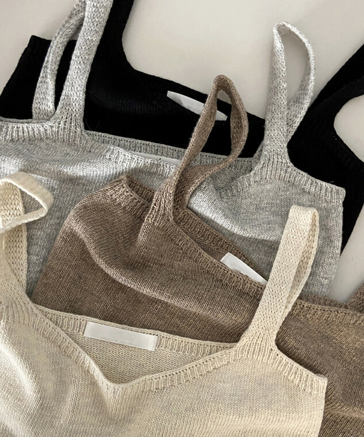 ニットレイヤードビスチェ