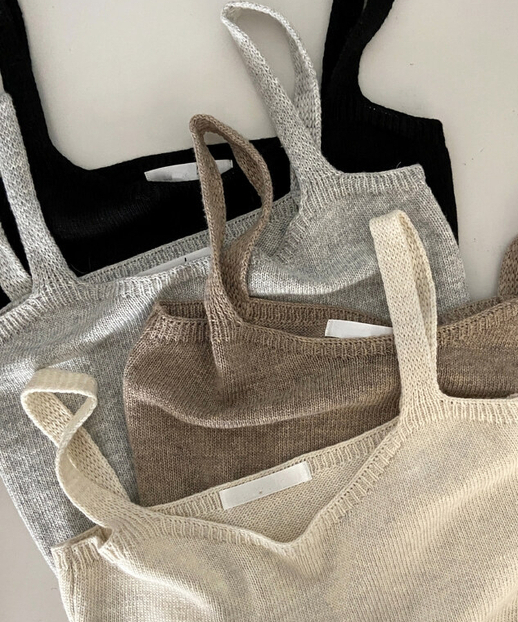 ニットレイヤードビスチェ